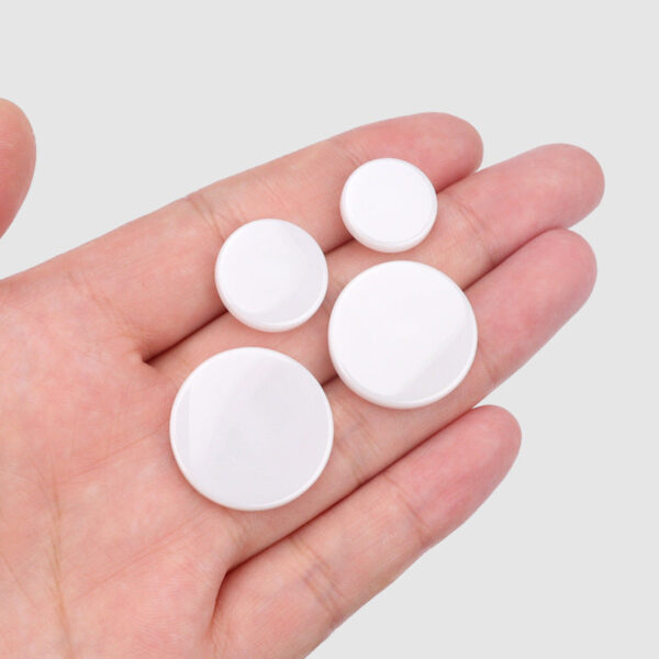 15-25mm Black White Flat Ceramic Buttons with Shank for Suits Coats 6pcs - Image 4