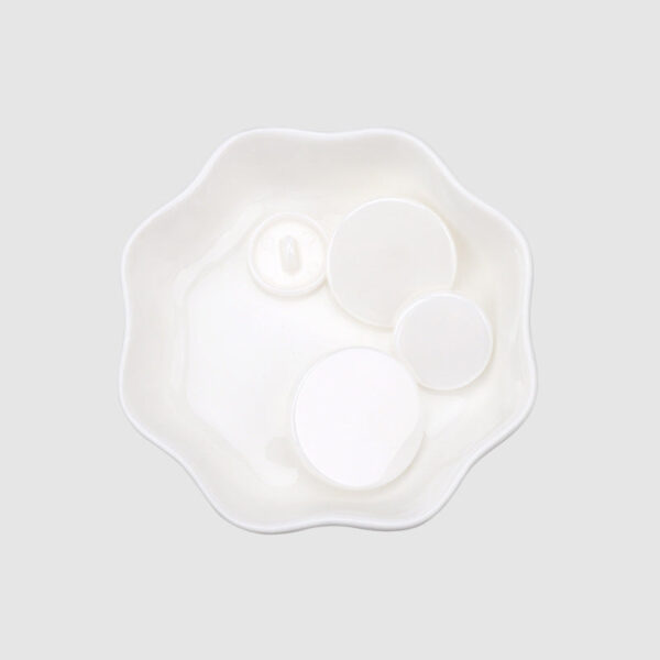15-25mm Black White Flat Ceramic Buttons with Shank for Suits Coats 6pcs - Image 5