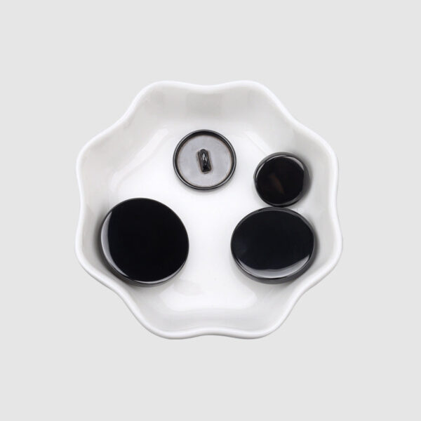 15-25mm Black White Flat Ceramic Buttons with Shank for Suits Coats 6pcs - Image 6