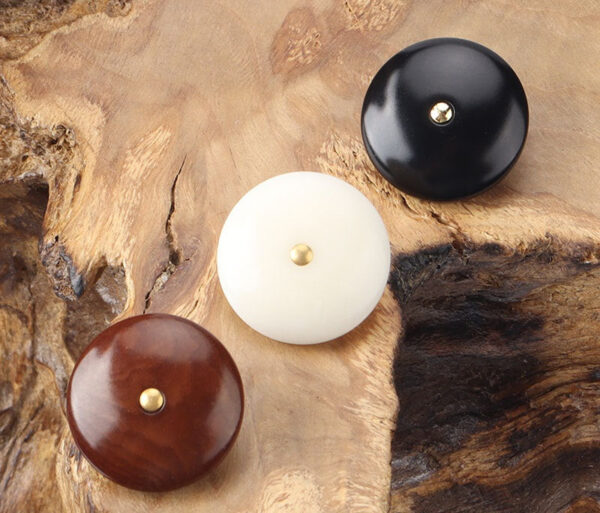 11.5-20mm Round Beige Black Brown Corozo Bread Shank Buttons 12pcs - Image 2