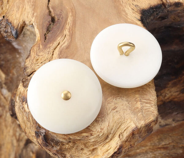 11.5-20mm Round Beige Black Brown Corozo Bread Shank Buttons 12pcs - Image 3