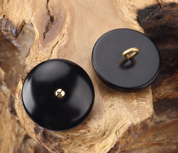 11.5-20mm Round Beige Black Brown Corozo Bread Shank Buttons 12pcs - Image 4