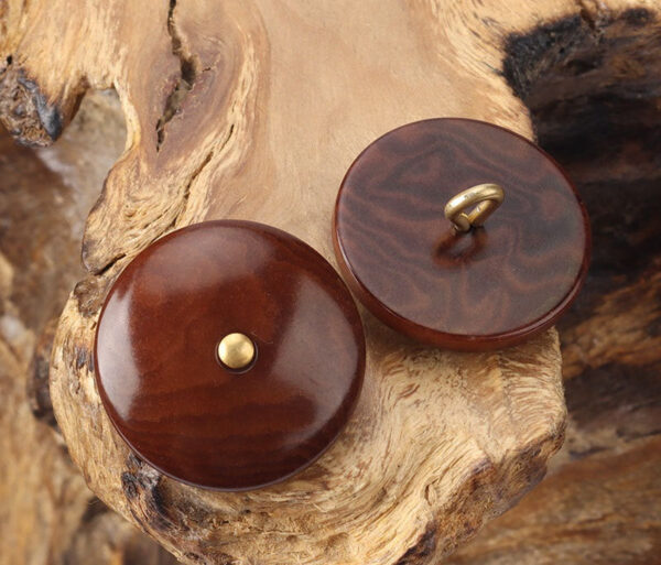 11.5-20mm Round Beige Black Brown Corozo Bread Shank Buttons 12pcs - Image 5