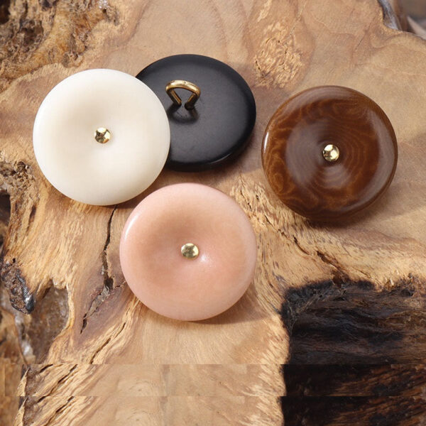 11.5-20mm Beige Black Brown Pink Corozo Buttons with Copper Shanks for Knitwear Shirts 12pcs - Image 2