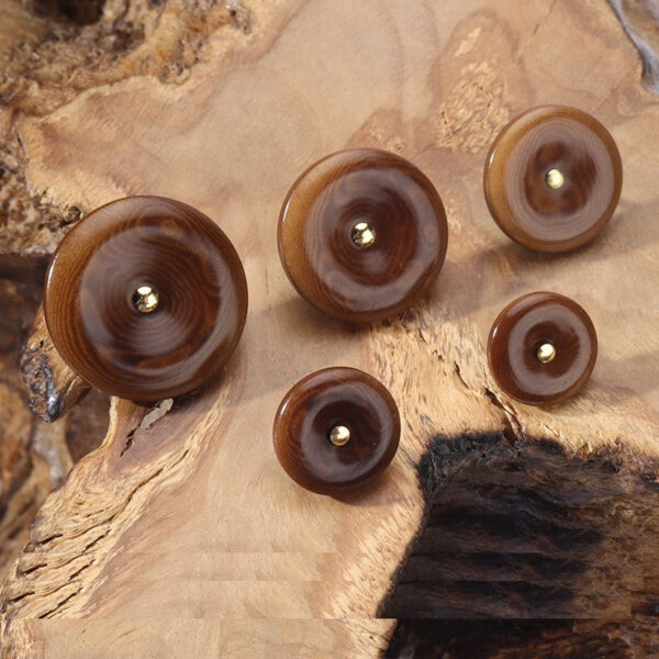 11.5-20mm Beige Black Brown Pink Corozo Buttons with Copper Shanks for Knitwear Shirts 12pcs - Image 3