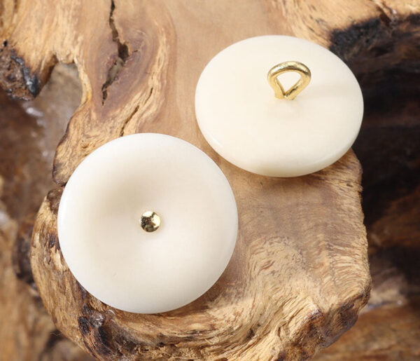 11.5-20mm Beige Black Brown Pink Corozo Buttons with Copper Shanks for Knitwear Shirts 12pcs - Image 4