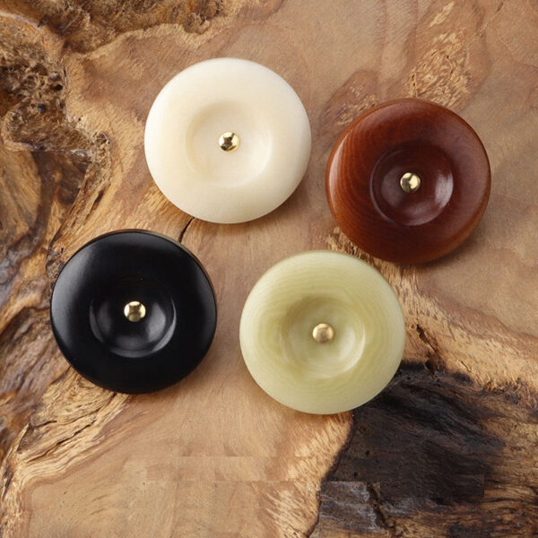 Round Corozo Shank Buttons Beige Black Brown Green for Shirts Cardigans 12pcs - Image 2