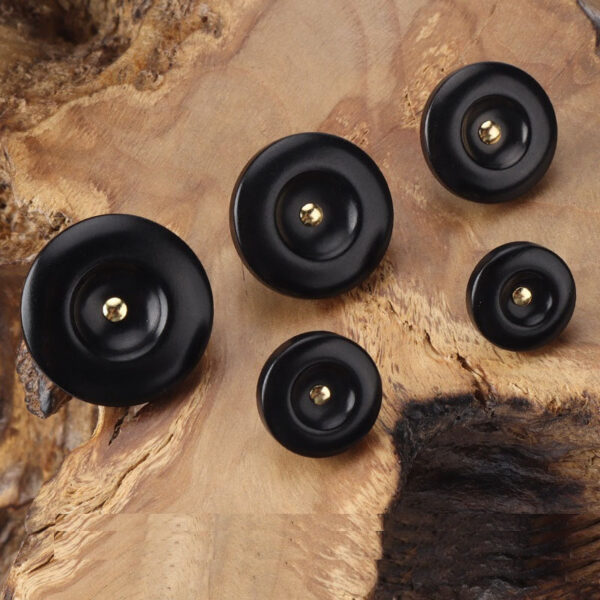Round Corozo Shank Buttons Beige Black Brown Green for Shirts Cardigans 12pcs - Image 3