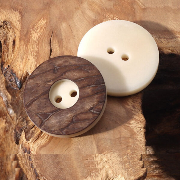 11.5-25mm Round 2 Hole Vintage Corozo Buttons for Suit Jackets Sweaters Shirts - Image 2