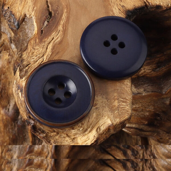 15-22.5mm Round 4 Hole White Black Dark Blue Burned Edge Vintage Palm Tree Fruit Buttons - Image 5