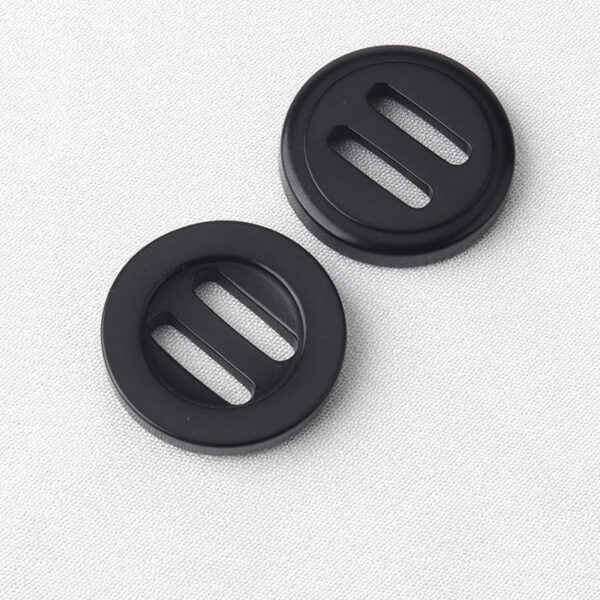 17.5-25mm Round White Black Double Groove Long Hole Natural Corozo Buttons - Image 4
