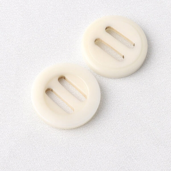 17.5-25mm Round White Black Double Groove Long Hole Natural Corozo Buttons - Image 5