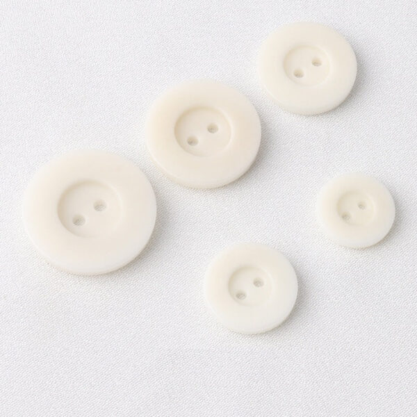 15-25mm White Round Wide Edge 2 Hole Classic Corozo Tagua Nut Buttons for Suit Jackets - Image 2