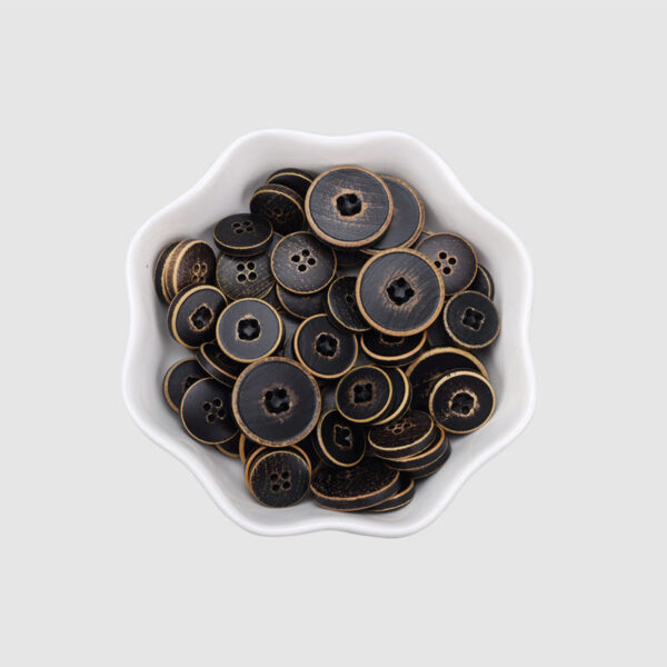 10/11.5/15mm Light Brown, Dark Brown and Black Poplar Wood Buttons 30pcs - Image 5