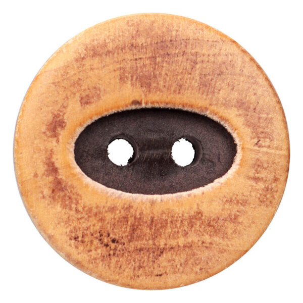 15/20mm Round Distressed Two-Hole Painted Poplar Wood Buttons 30pcs - Image 2