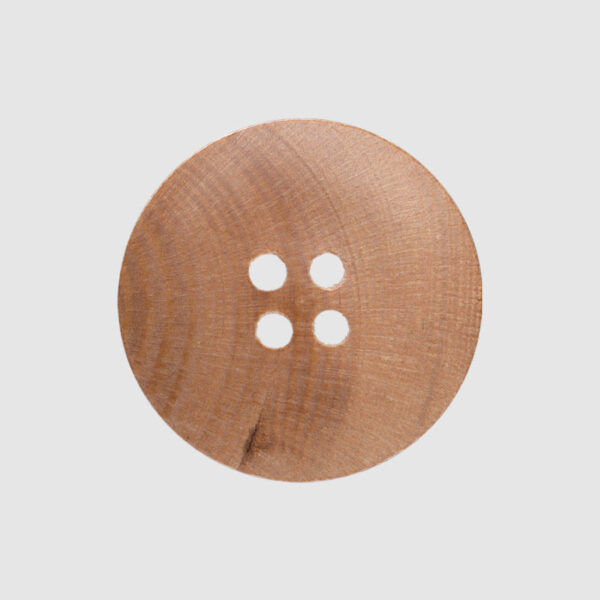 10-25mm Natural Camellia Wood Wide-Rimmed Four-Hole Buttons Eco Friendly 120 Pack - Image 2