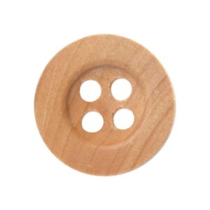 11.5mm Round 4 Hole Natural Poplar Wood Buttons for Children's Handmade Crafts 100PCS