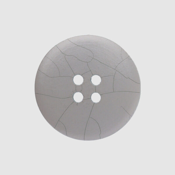 11.5-25mm Round 4 Hole Grey Painted Laser Sewing Poplar Wood Buttons - Image 3