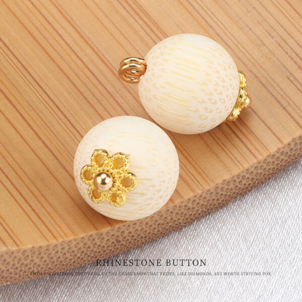 9-11mm Chinese Eco-Friendly Bamboo Frog Knot Buttons 35 Pack - Image 6