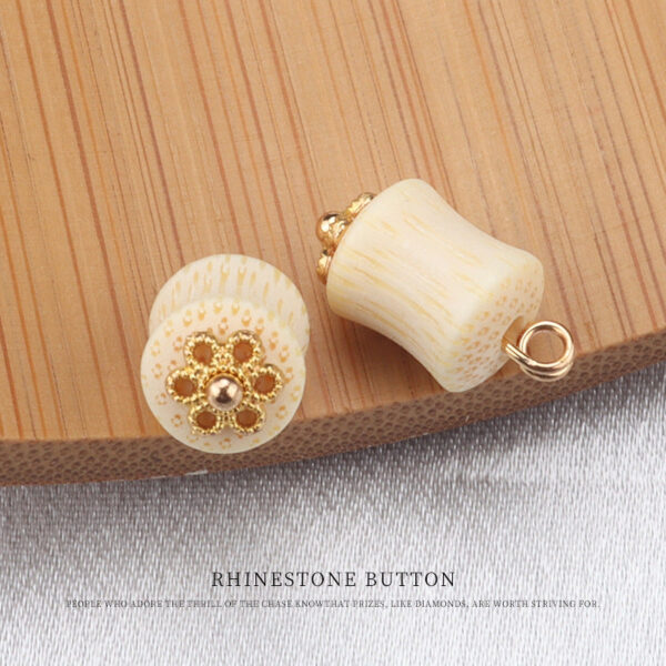9-11mm Chinese Eco-Friendly Bamboo Frog Knot Buttons 35 Pack - Image 10