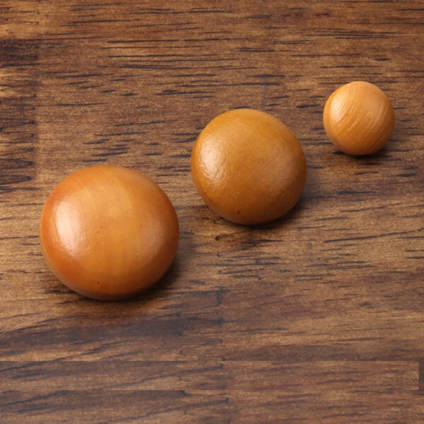 11/17.5/20mm Round Brown Painted Wood Shank Buttons for Coats Suits Sweaters Shirts - Image 4