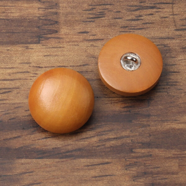 11/17.5/20mm Round Brown Painted Wood Shank Buttons for Coats Suits Sweaters Shirts - Image 2