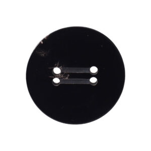 15-25mm Double Groove Black Round 4 Hole Genuine Horn Buttons 12pcs