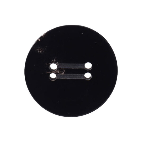 15-25mm Double Groove Black Round 4 Hole Genuine Horn Buttons 12pcs