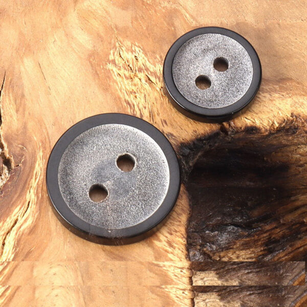 15mm/20mm Round Vintage Matte Two-Hole Horn Buttons for Jackets Outerwear Suits - Image 2