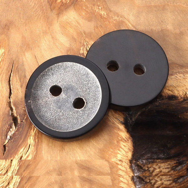 15mm/20mm Round Vintage Matte Two-Hole Horn Buttons for Jackets Outerwear Suits - Image 3