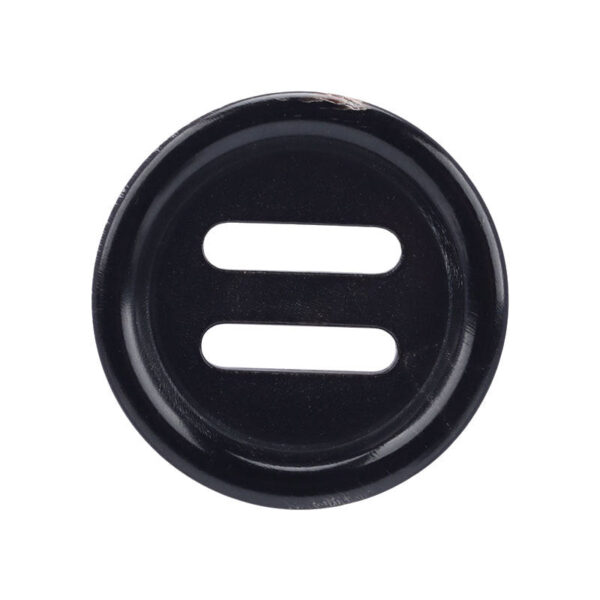 17.5-28mm Black Coffee-Colored Natural Water Buffalo Horn Double-Groove Buttons 10pcs - Image 3