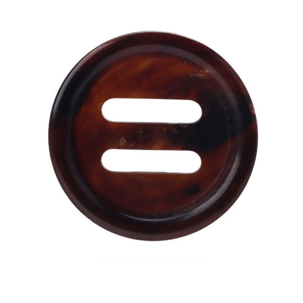 17.5-28mm Black Coffee-Colored Natural Water Buffalo Horn Double-Groove Buttons 10pcs - Image 4