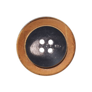 18 - 28mm Round 4 Hole Black Horn Buttons for Vintage Suit Jackets and Trench Coats 2PCS