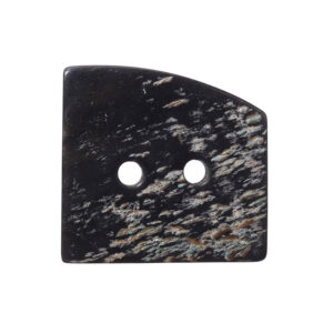 33mm Irregular Square 2 Hole Black Natural Leather Genuine Buffalo Horn Buttons 5PCS