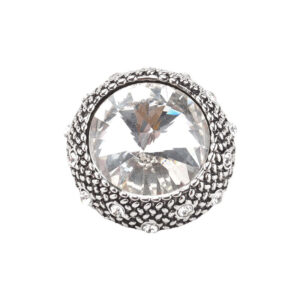 20mm Vintage Round Metal Rhinestone Buttons for Woolen Overcoats 5pcs