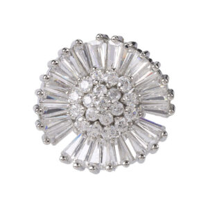 19mm Zircon Metal Base Decorative Button for Women's Coats,Clothing 2pcs 
