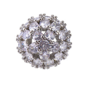 19mm Luxury Full Diamond Zircon Crystal Button for Women's Coats 2pcs 