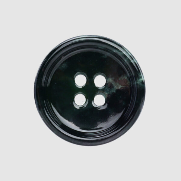Glossy Black Round Natural Jade Four Hole Buttons for Suit Jackets Trousers 4pcs - Image 4