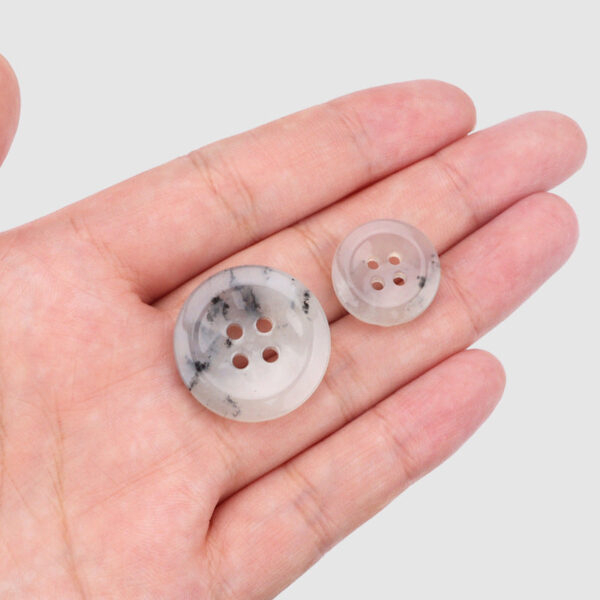 Natural Jade Four Hole Buttons for Fashion Cheongsam Tangzhuang 2pcs - Image 3