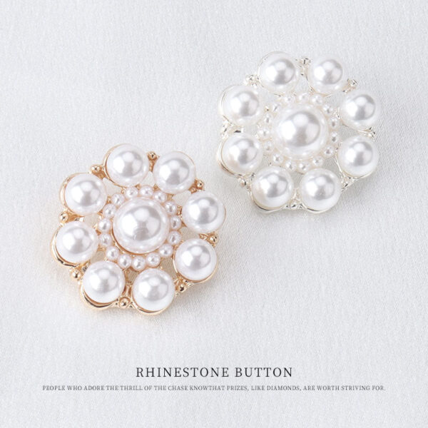 23mm Metal Pearl Decorative Button for Sweater Jackets 6pcs - Image 3