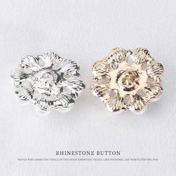 23mm Metal Pearl Decorative Button for Sweater Jackets 6pcs - Image 2