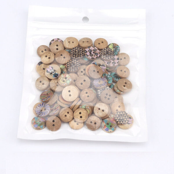 9-11mm Coconut Shell DIY Buttons 400 Pack (Assorted Styles) - Image 6