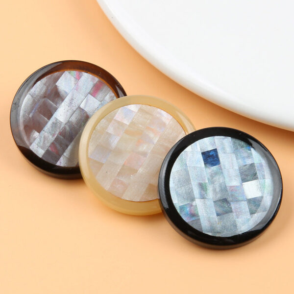 Mosaic Round Resin Shank Buttons for Women Sweater 20 Pack (18/23/25/28mm) - Image 2
