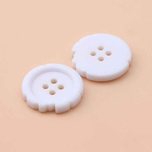 15/21/25mm Irregular 4-Hole Black Resin Buttons for Men's Suits and Trousers 30pcs