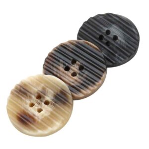 15-30mm Black, Beige, Brown Round 4-Hole Resin Buttons for Men's Suits 30pcs