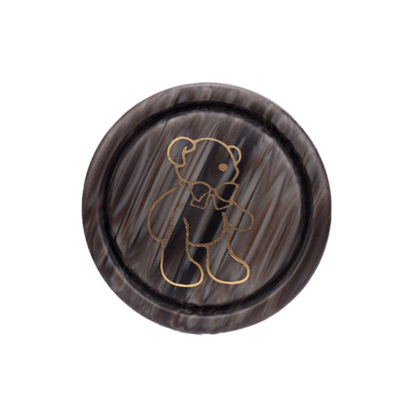 18/22/25mm Round Bear Resin Shank Buttons Black White Beige Brown 12pcs - Image 5