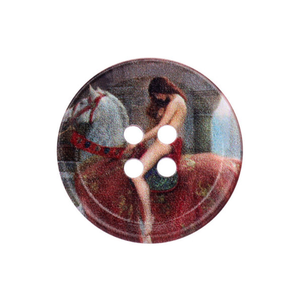 23/25/30mm Round Four Hole Resin Buttons with Oil Painting Prints 20pcs - Image 5