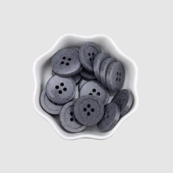 15-25mm Gray Brown Recycled Resin Round Four-Hole Buttons 30 Pack - Image 9