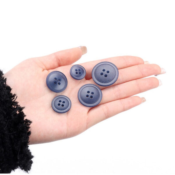 15-25mm Round Pearlescent Translucent Recycled Resin Buttons 30 Pack - Image 2