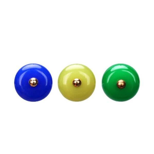 10mm Chinese Resin Buttons Grass Green Royal Blue for Stand-Collar Shirts 30 Pack